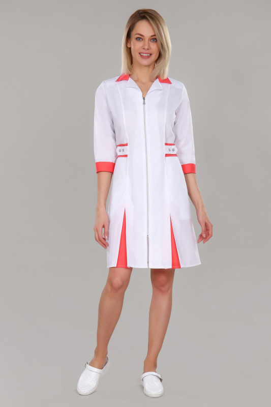 Халат Жен "Стильб" арт 170, р.40 жен Бел/корал