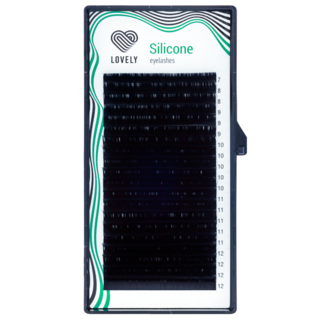 Ресницы LOVELY Silicone, отд.длины, 20 лент 0,10 (C 8-13мм) черн РАСПРОДАЖА