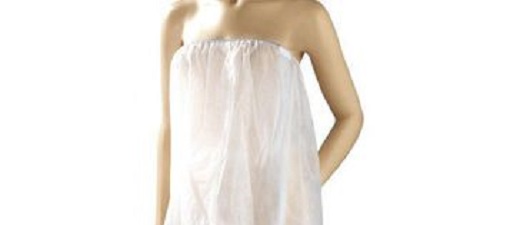 Пеньюар однораз. косметич 140х75 см, бел (10 шт) 01-656