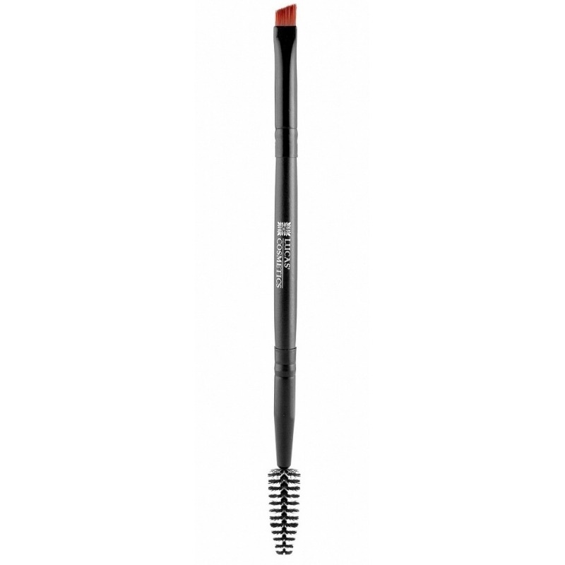 Кисть д/бровей СКОШЕННАЯ Lucas' Cosmetics (двойная кисть+щетка), 00113 РАСПРОДАЖА 