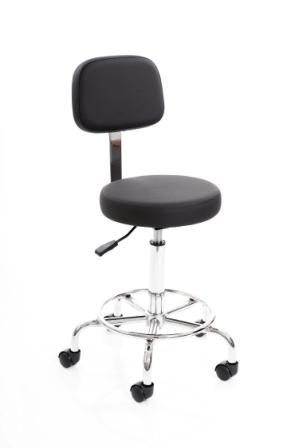 Стул со спинкой Призма высокий, хром  Белый, Россия, СМ-ПРв-с