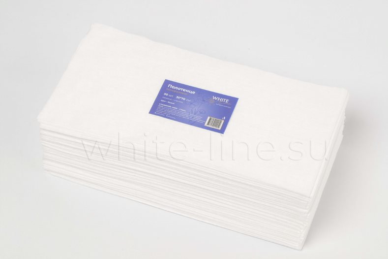 Полотенце однораз 35х70 Пачка Бел СТАНДАРТ (50 шт) White Line 10253 
