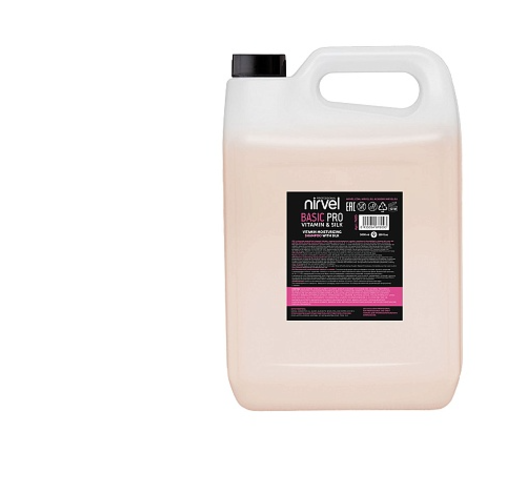 Шампунь NIRVEL Увлажн с вит и шелк Vitamin moisturizing shampoo with silk Basic PRO 5 л  МТ7605